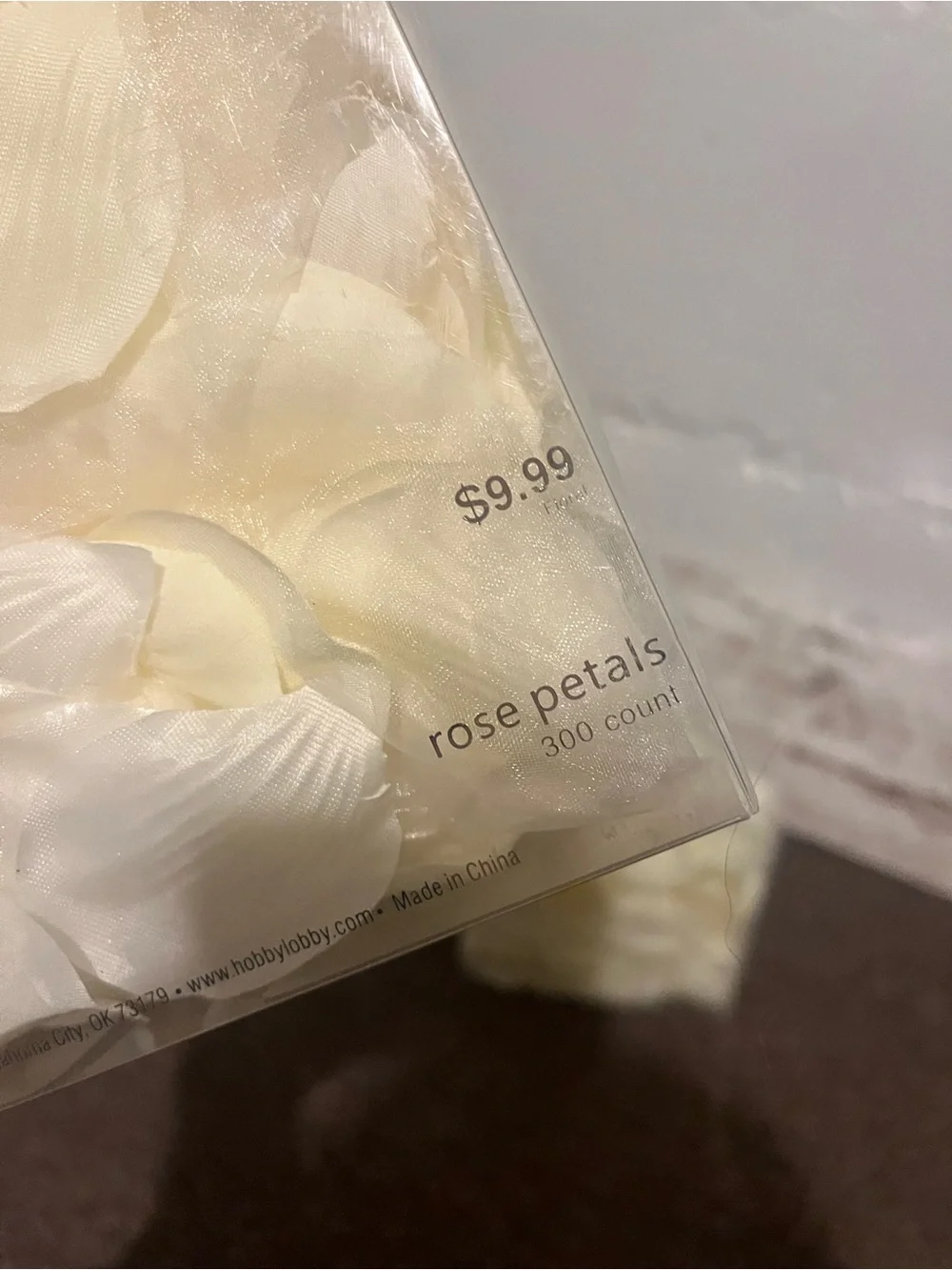New Ivory Satin Rose Petals Pack - Set of Three Decorative Petal Boxes